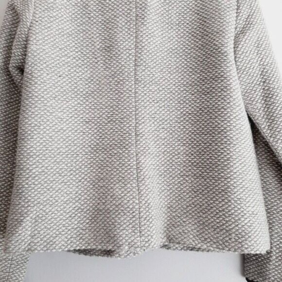 DANA BUCHMAN Wool Blend Textured Full-zip Blazer Jacket Grey Sz L - Picture 8 of 14